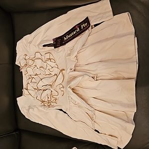 NWT Mustard Pie ruffle top Size 4